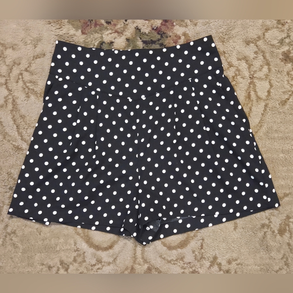 Kimchi Blue Black and White Polka Dot Shorts